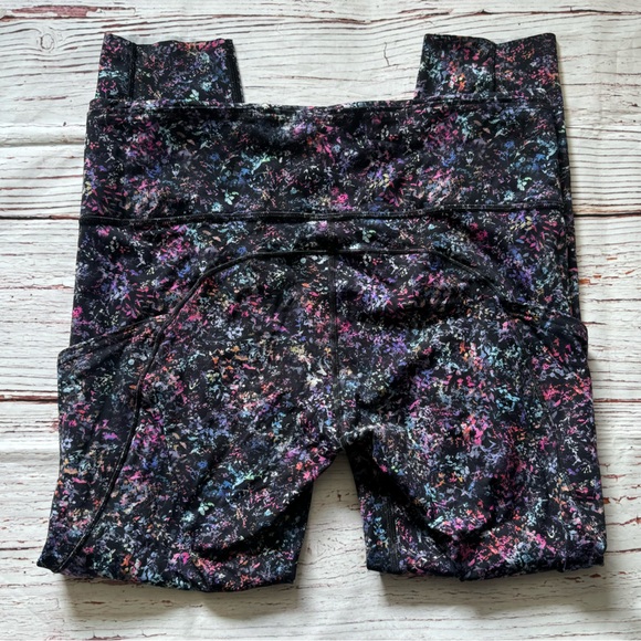 Lululemon Fast and Free High-Rise Tight 25" in Floral Spray Multi Sz 10 - Picture 5 of 8
